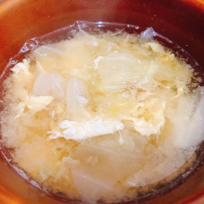 ➿キャベツと卵の味噌汁➿